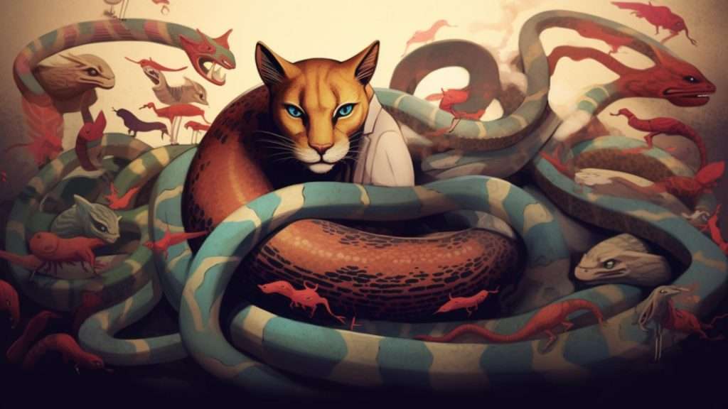 Interpreting Symbolism of Dream with Cats and Snakes Playing