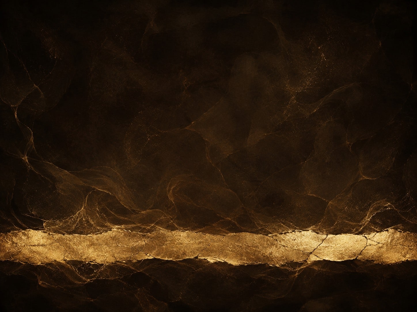 A thin pale gold band runs along the bottom of a dark softly textured field.